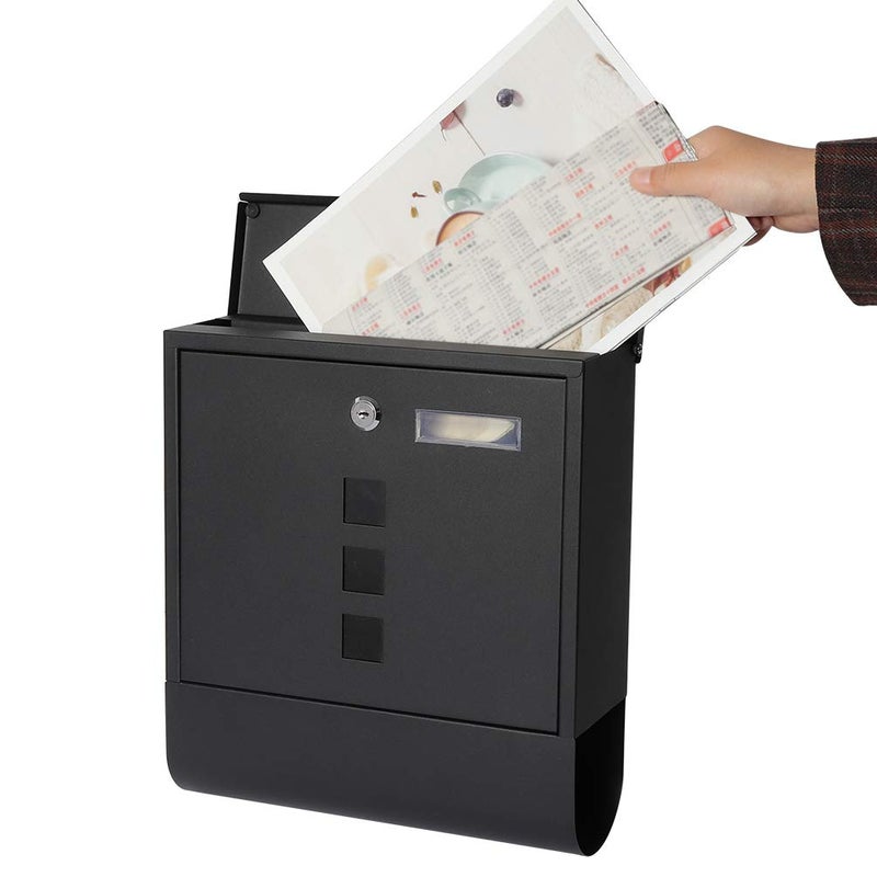 Decaller Metal Mailboxes with Sturdy Key Lock, Wall Mounted Waterproof Mail Box with Transparent Cover, 13.38'' x 12'' x 3.54'' - Image 5